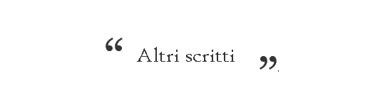 Alfio Cavoli - Altri scritti